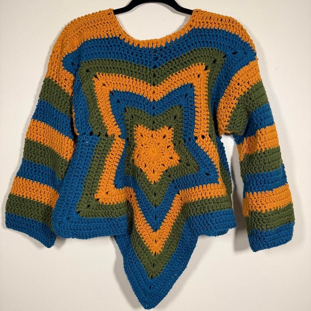 Handmade Knitted Starburst Sweater